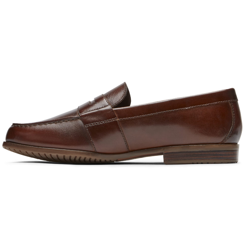 Rockport Mens Loafers Brown - Classic Lite 2 Penny - UK 724-MYZVWK